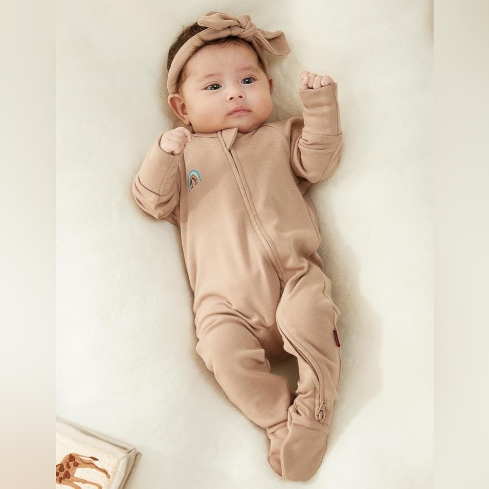 Momcozy Baby Pajamas One Piece 2 Way Zip Temp Sensing Sleepers Unisex 3-6 Mon